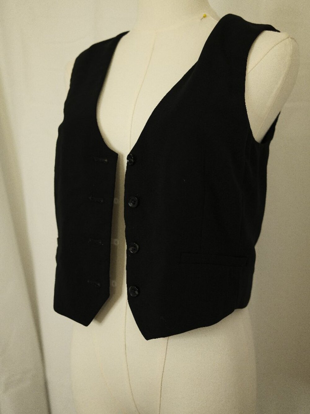 H&M Black Tailored Suit Vest Waistcoat Size XS